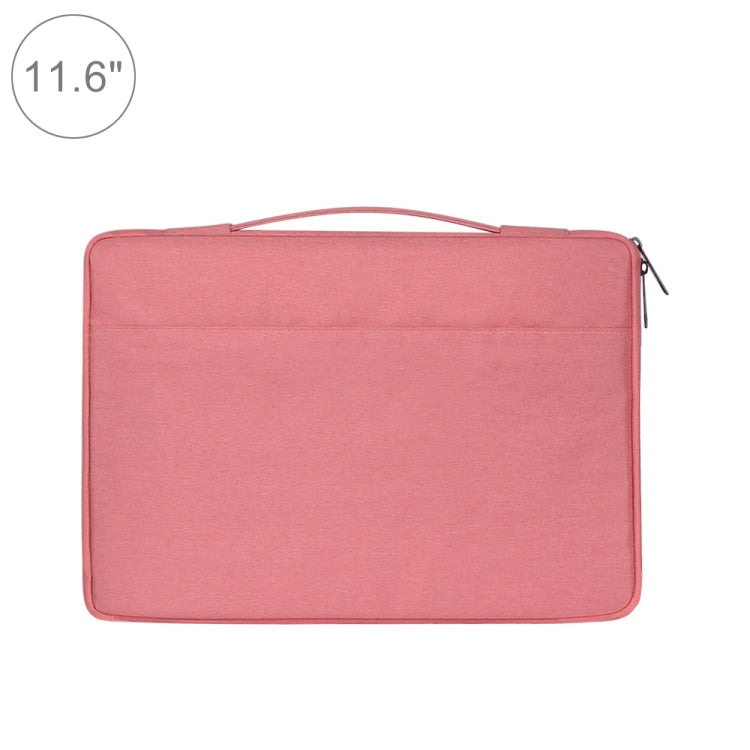 11.6 inch Fashion Casual Polyester + Nylon Laptop Handbag Briefcase Notebook Cover Case, For Macbook, Samsung, Lenovo, Xiaomi, Sony, DELL, CHUWI, ASUS, HP(Pink)