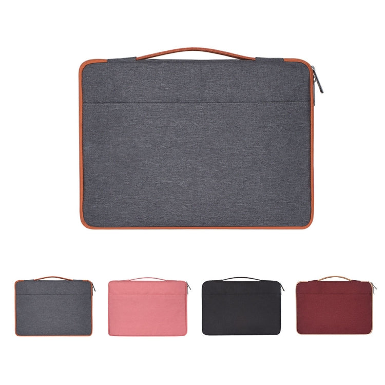 11.6 inch Fashion Casual Polyester + Nylon Laptop Handbag Briefcase Notebook Cover Case, For Macbook, Samsung, Lenovo, Xiaomi, Sony, DELL, CHUWI, ASUS, HP(Pink)