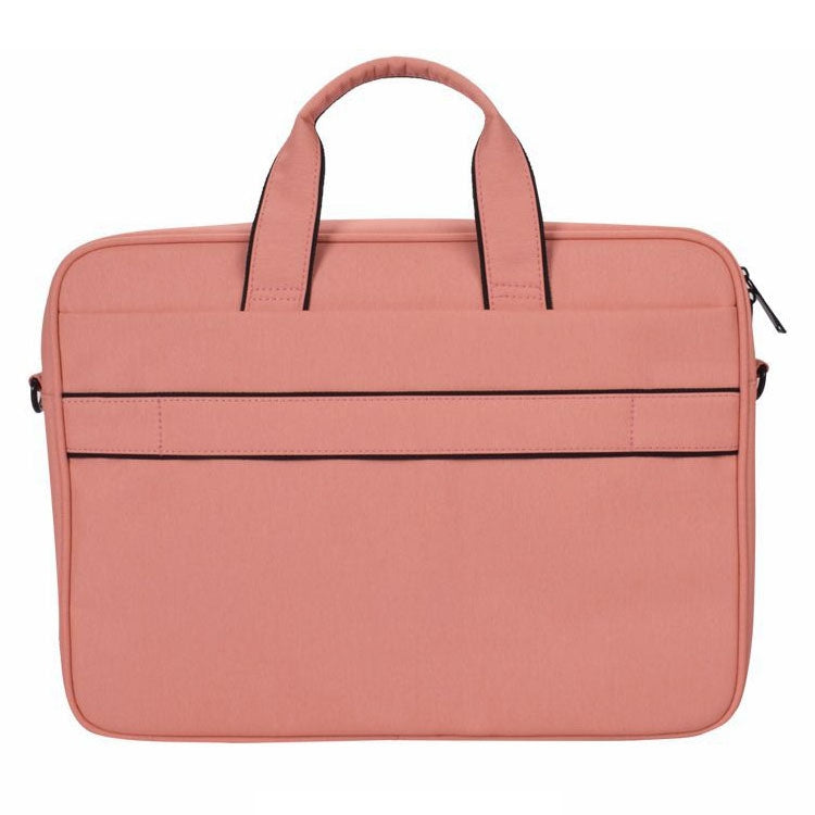 DJ03 Water-resistant Anti-scratch Anti-theft One-shoulder Handbag for 14.1 inch Laptops, with Suitcase Belt(Pink)