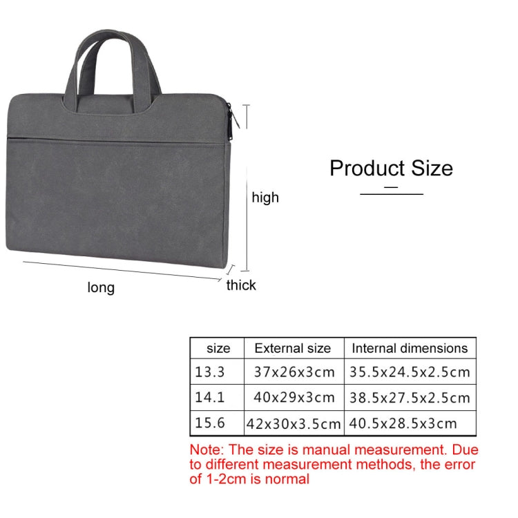 ST06 Waterproof PU Leather Zipper Hidden Portable Strap One-shoulder Handbag for 13.3 inch Laptops, with Suitcase Belt(Dark Gray) - 13.3 inch by PMC TechLife | Online Shopping South Africa | PMC TechLife | Buy Now Pay Later Mobicred
