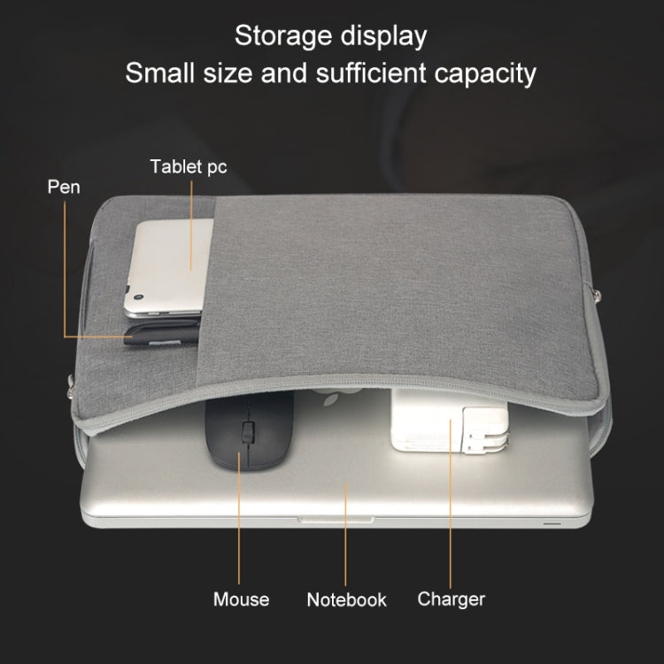 POFOKO C210 14 inch Denim Business Laptop Liner Bag(Grey) - 14.1 inch by POFOKO | Online Shopping South Africa | PMC Jewellery | Buy Now Pay Later Mobicred