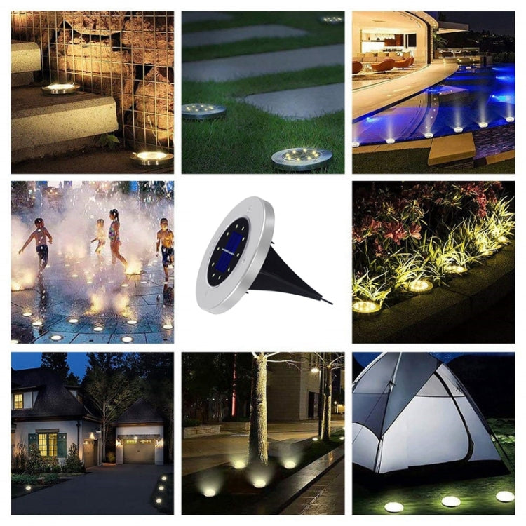 2 PCS 10 LEDs Solar Powered Buried Light Under Ground Lamp IP65 Waterproof Outdoor Garden Street Light (White Light) - Buried Lights by PMC TechLife | Online Shopping South Africa | PMC TechLife