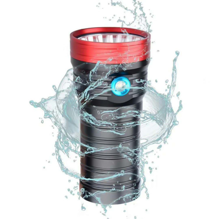 3 Gears, DB18 18xT6, Luminous Flux: 5400lm LED Flashlight, Without Battery (Red Black) - LED Flashlight by PMc TechLife | Online Shopping South Africa | PMc TechLife | Buy Now Pay Later Mobicred