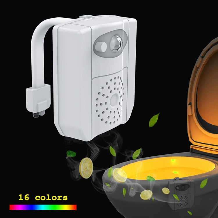 16-colors PIR Motion Sensor + Light Sensor UV Sterilization Aromatherapy LED Light, Home Toilet Bathroom Seat Night Light, DC 5V - Sensor LED Lights by PMC TechLife | Online Shopping South Africa | PMC TechLife | Buy Now Pay Later Mobicred