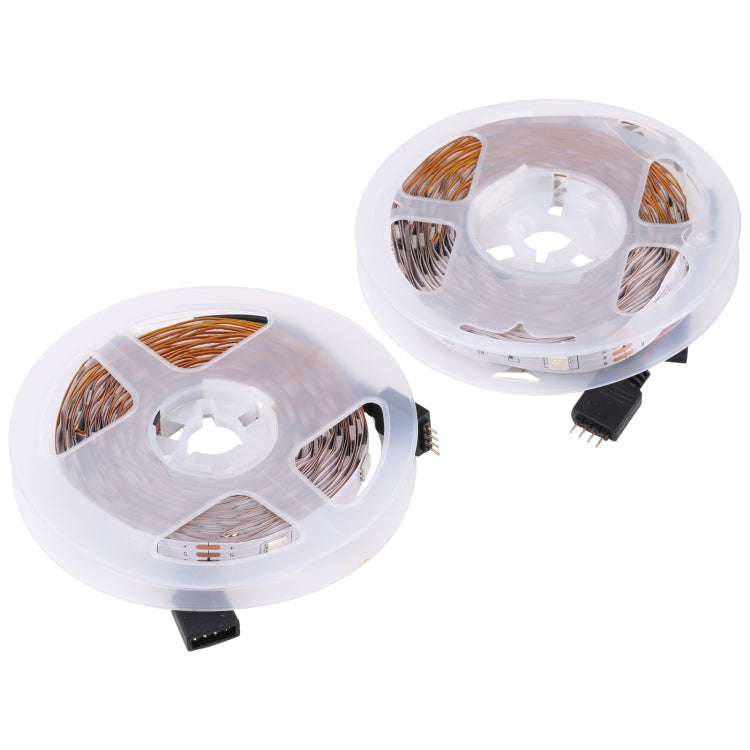 2pcs Bare Board 5050 SMD RGB LED Rope Light, 30 LED/m, Length: 5m, 12V 2A 100-240V, with 24 Keys Doodle Controller (EU Plug) - Bare Board Light by PMC Jewellery | Online Shopping South Africa | PMC Jewellery | Buy Now Pay Later Mobicred