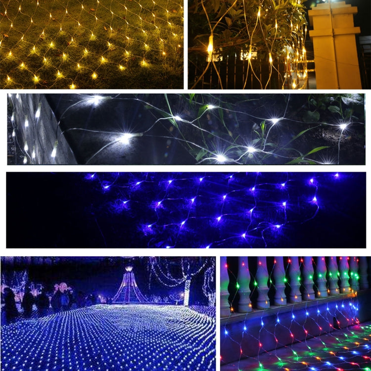 3m(Length) x 2m(Height) LED Decoration Light, 200 LEDs Reticular String Light with End Joint & Multi-function Controller, EU Plug, AC 220V