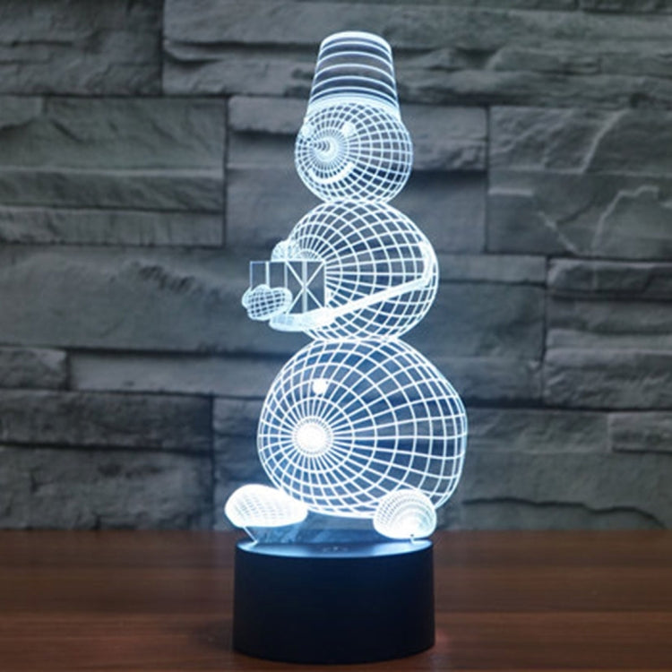 Snowman Style 3D Touch Switch Control LED Light , 7 Color Discoloration Creative Visual Stereo Lamp Desk Lamp Night Light - free shipping - PMC TechLife - Order now!