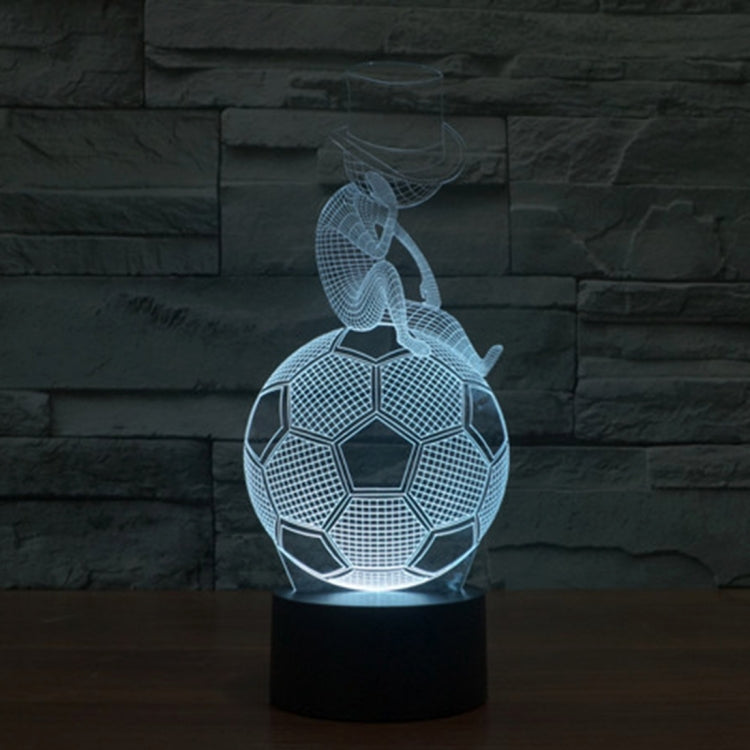 Thinking Football Style 3D Touch Switch Control LED Light Desk Lamp , 7 Colour Discoloration Creative Visual Stereo Lamp Night Light - Novelty Lighting by PMC TechLife | Online Shopping South Africa | PMC TechLife | Buy Now Pay Later Mobicred