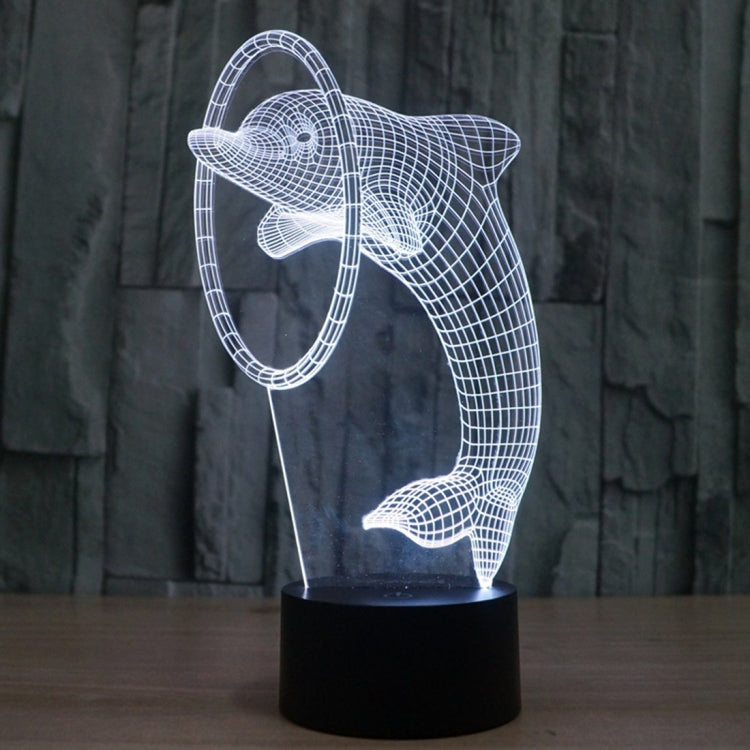 Dolphin Style 3D Touch Switch Control LED Light , 7 Colour Discoloration Creative Visual Stereo Lamp Desk Lamp Night Light - Novelty Lighting by PMC TechLife | Online Shopping South Africa | PMC TechLife | Buy Now Pay Later Mobicred