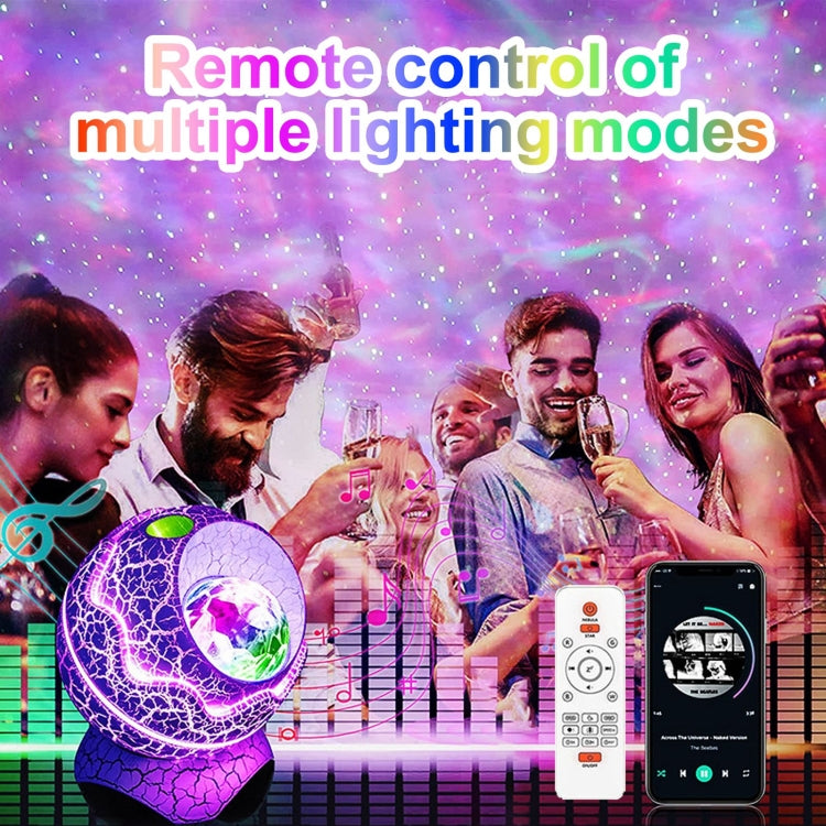 Gold Starry Projector Music Night Light with Remote Control(Colorful Light) - Night Lights by PMc TechLife | Online Shopping South Africa | PMc TechLife | Buy Now Pay Later Mobicred