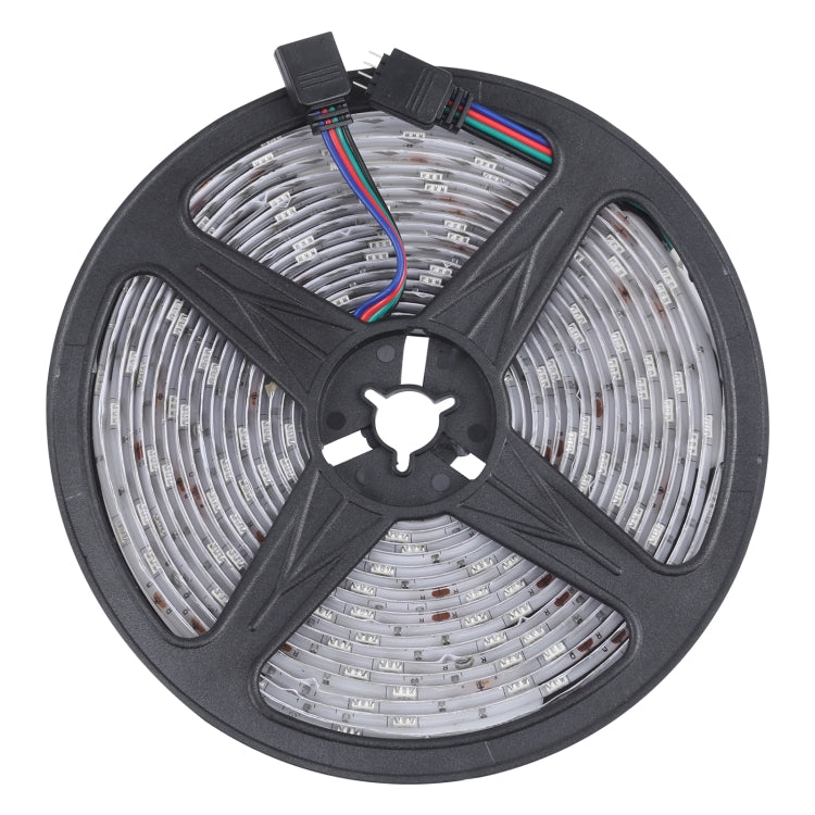 5m 150 LEDs SMD 5050 IP65 Water-resistant Bluetooth RGB Light Strip with 24-keys Remote Control, EU Plug
