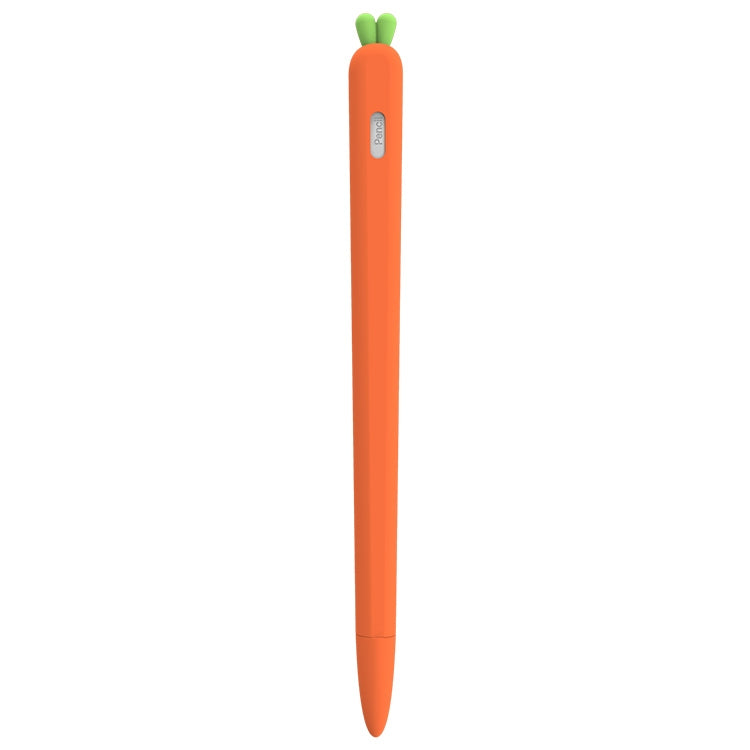 LOVE MEI For Apple Pencil 2 Carrot Shape Stylus Pen Silicone Protective Case Cover(Orange)