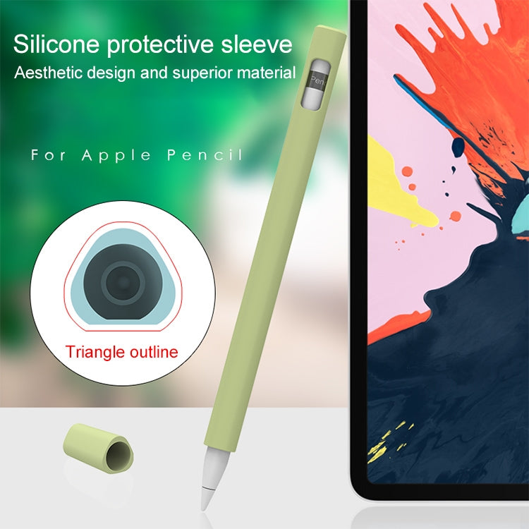 LOVE MEI For Apple Pencil 2 Triangle Shape Stylus Pen Silicone Protective Case Cover(Purple) - Pencil Accessories by LOVE MEI | Online Shopping South Africa | PMC TechLife | Buy Now Pay Later Mobicred