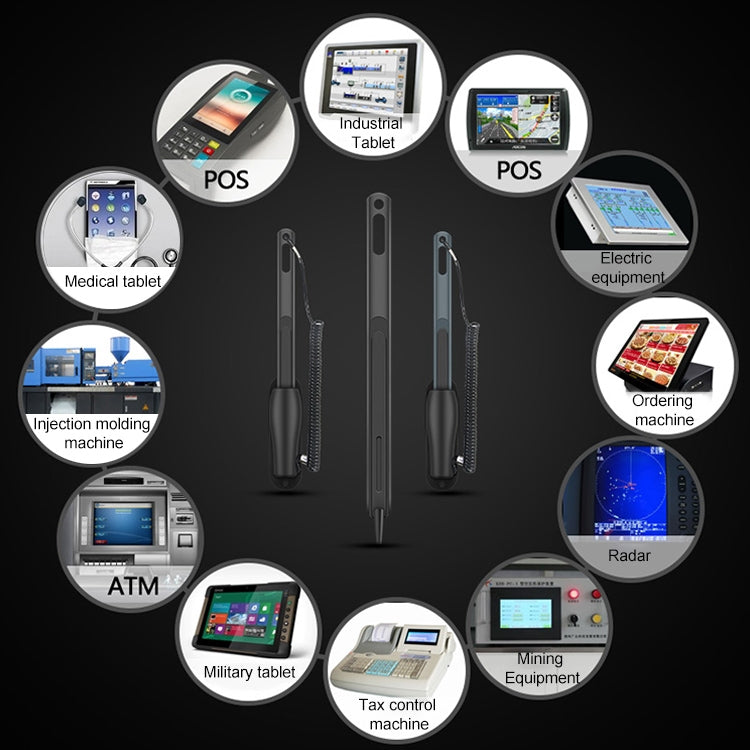 0319 Navigator Touch Stylus Metal Aluminum Tube Body Resistance Stylus with Fixed Slot Base & Spring Cable - Stylus Pen by PMc TechLife | Online Shopping South Africa | PMc TechLife | Buy Now Pay Later Mobicred