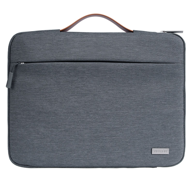 For 13 inch Laptop Zipper Water-resistant Handheld Sleeve Bag (Grey)
