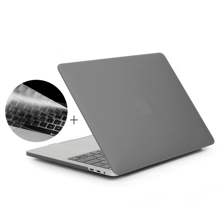 ENKAY Hat-Prince 2 in 1 Frosted Hard Shell Plastic Protective Case + US Version Ultra-thin TPU Keyboard Protector Cover for 2016 New MacBook Pro 13.3 inch with Touchbar (A1706)(Grey)