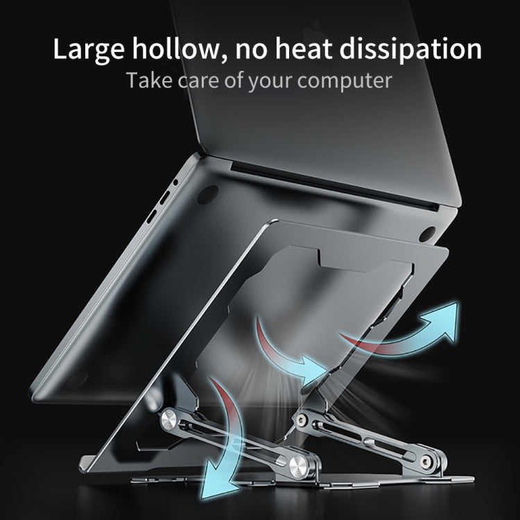R-JUST HZ09 Mechanical Lifting Adjustable Laptop Holder (Silver) - MacBook Holder by R-JUST | Online Shopping South Africa | PMC TechLife | Buy Now Pay Later Mobicred