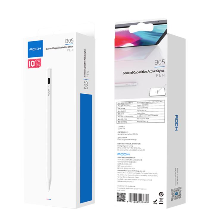 ROCK B05 Replaceable Active Magnetic Capacitive Pen for iPad 2018 or Above(White) - free shipping - PMC Jewellery - Order now!