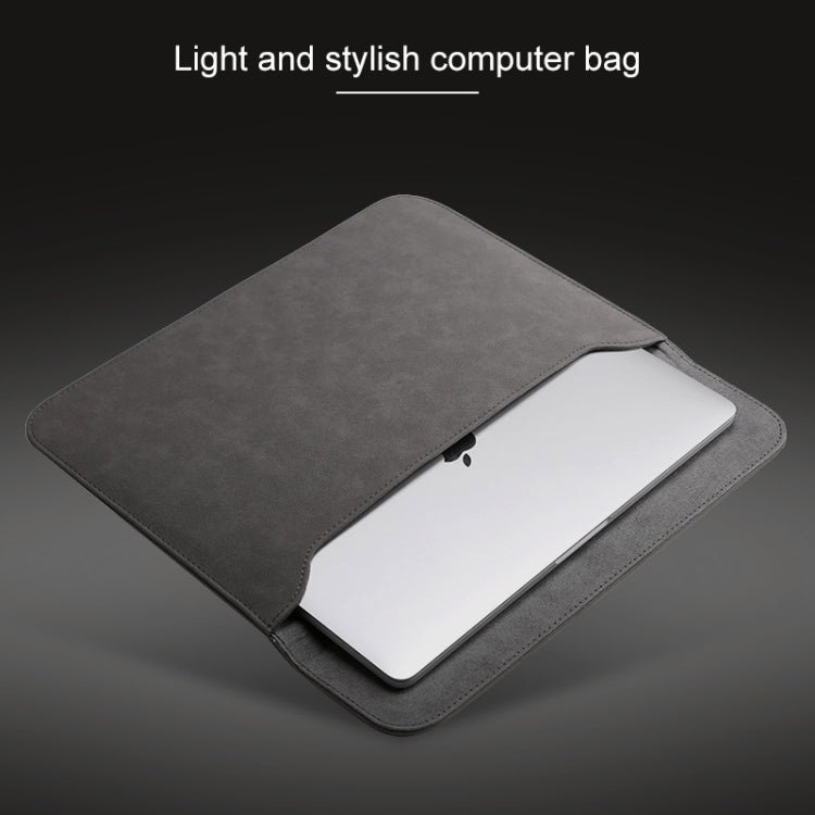 2 in 1 Horizontal Matte Leather Laptop Inner Bag + Power Bag for MacBook Air 11.6 inch A1465 (2012