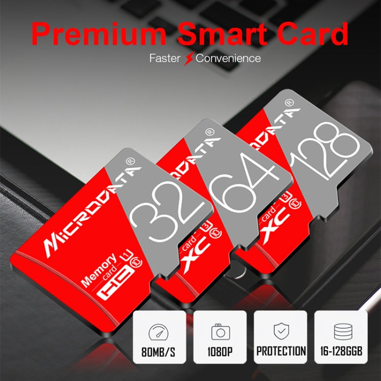MICRODATA 256GB Class10 Red and Grey TF(Micro SD) Memory Card - free shipping - PMC Jewellery - Order now!
