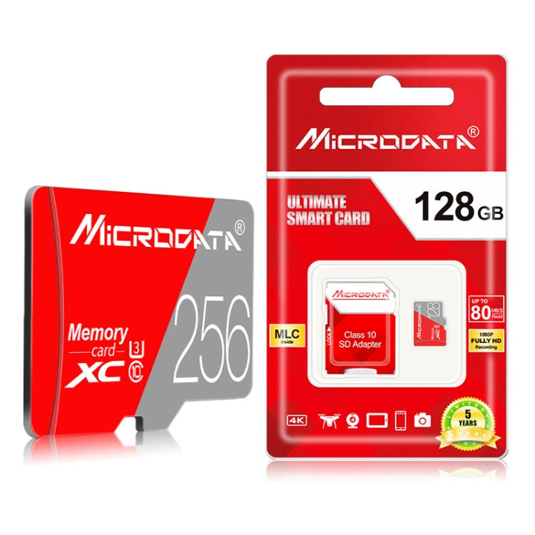 MICRODATA 256GB Class10 Red and Grey TF(Micro SD) Memory Card - free shipping - PMC Jewellery - Order now!