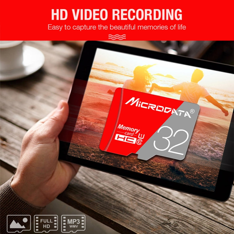 MICRODATA 256GB Class10 Red and Grey TF(Micro SD) Memory Card - free shipping - PMC Jewellery - Order now!