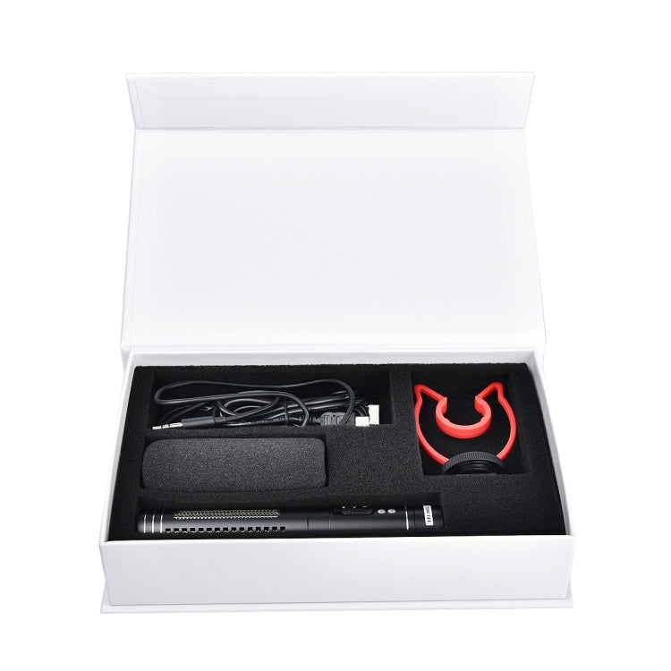 YELANGU MIC015 Professional Interview Condenser Video Shotgun Microphone with 3.5mm Audio Cable for DSLR & DV Camcorder (Black) - free shipping - PMC Jewellery - Order now!