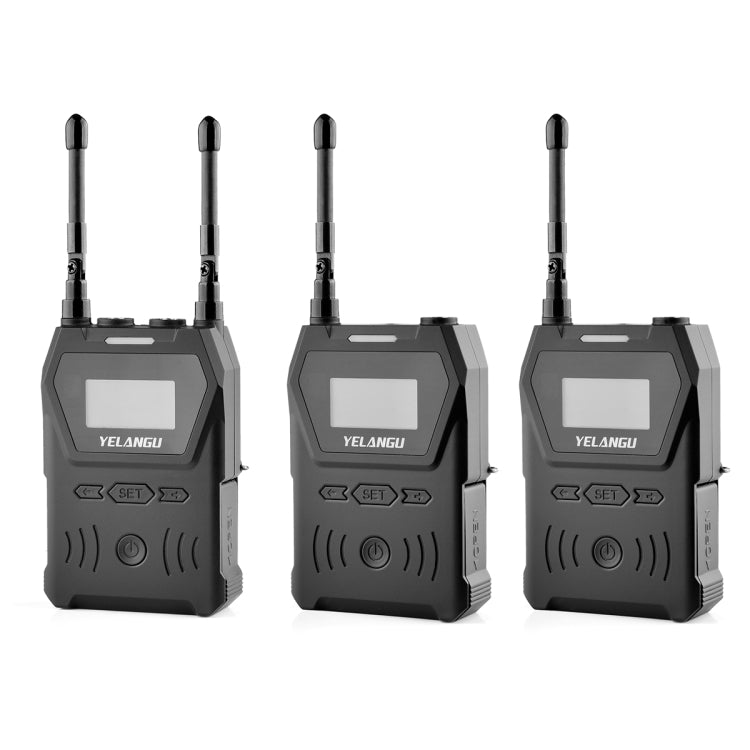 YELANGU YLG9929B MX4 Dual-Channel 100CH UHF Wireless Microphone System with 2 Transmitters and Receiver for DSLR Cameras and Video Cameras(Black) - free shipping - PMC Jewellery - Order now!