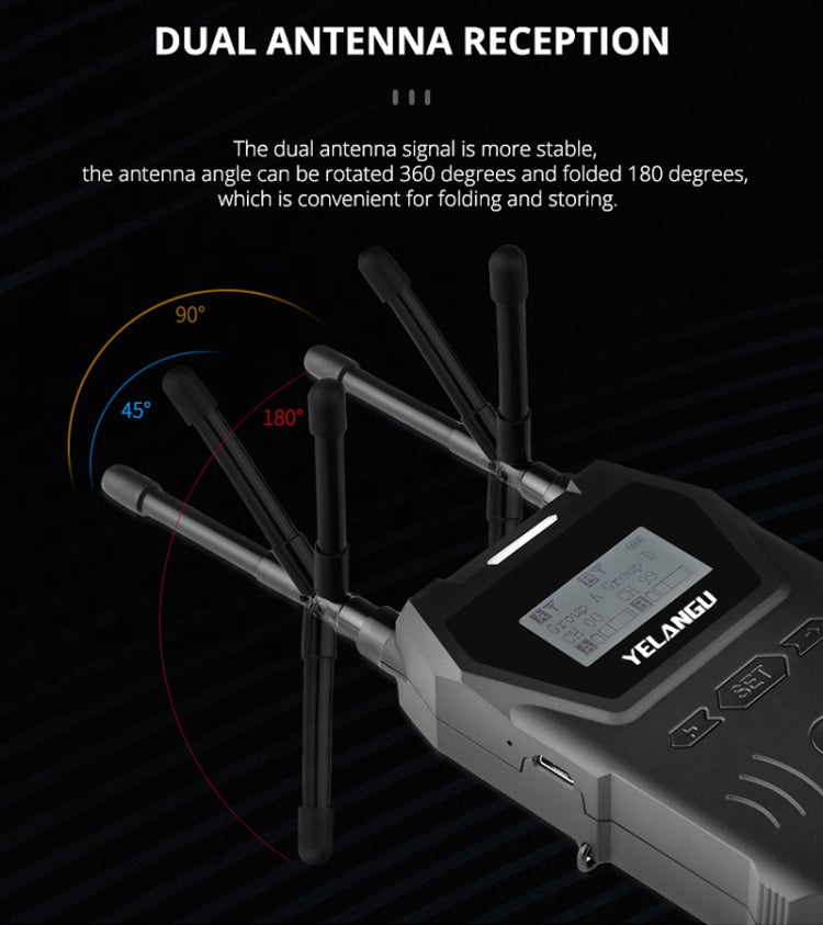 YELANGU YLG9929B MX4 Dual-Channel 100CH UHF Wireless Microphone System with 2 Transmitters and Receiver for DSLR Cameras and Video Cameras(Black) - free shipping - PMC Jewellery - Order now!