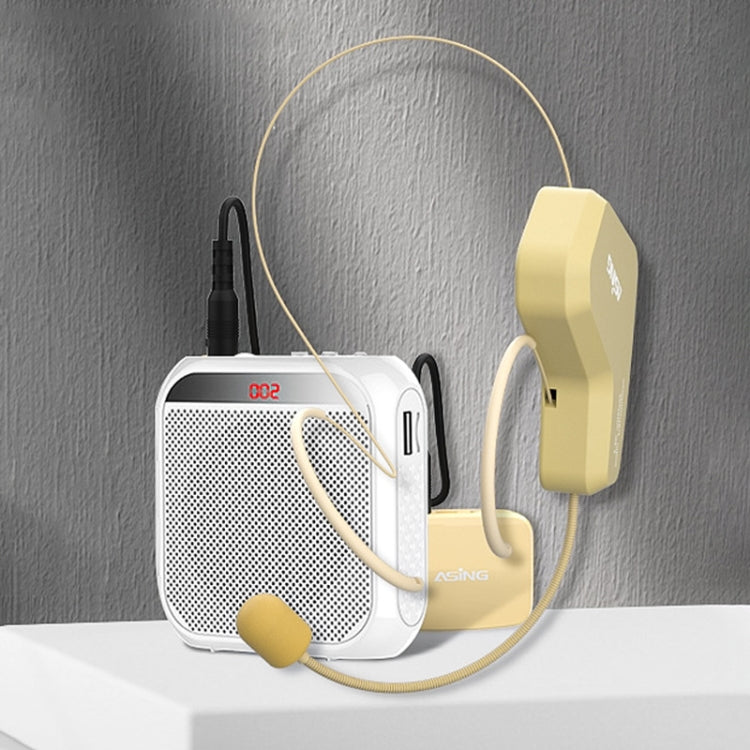 ASiNG WM03 2.4G Wireless Microphone Headset Microphone Bluetooth Speaker Kit (White)