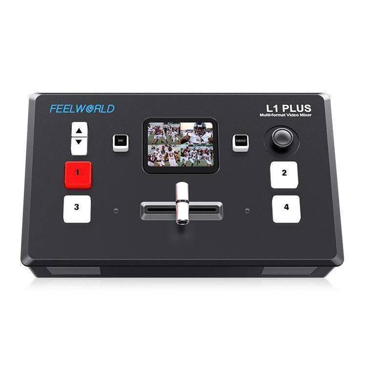 FEELWORLD L1 PLUS Multi-camera Video Mixer Switcher Touch Screen PTZ Control USB3.0 Fast Streaming Switcher (US Plug)