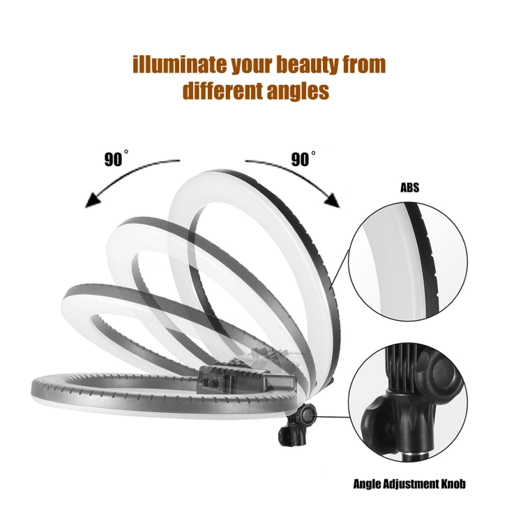 MANTOO RL-12 II 100-240V 28W 12 inch Two-color Dimmable Ring Fill Light with Tripod