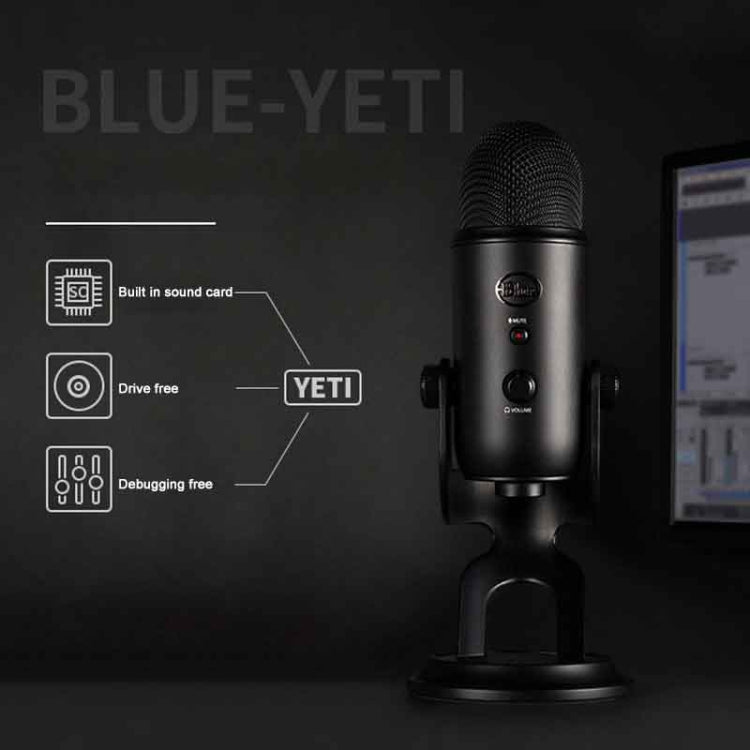 Logitech Blue Yeti USB Condenser Microphone(Black) - free shipping - PMC Jewellery - Order now!