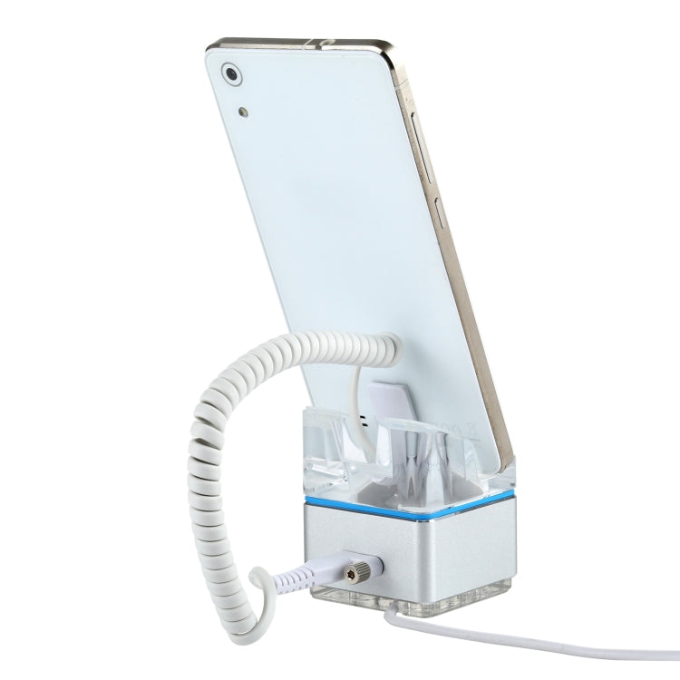 Anti-theft Alarm Stand Security System Burglar Alarm / Anti-theft Alarm Display Holder for Mobile Phones with Micro-USB Port(White)