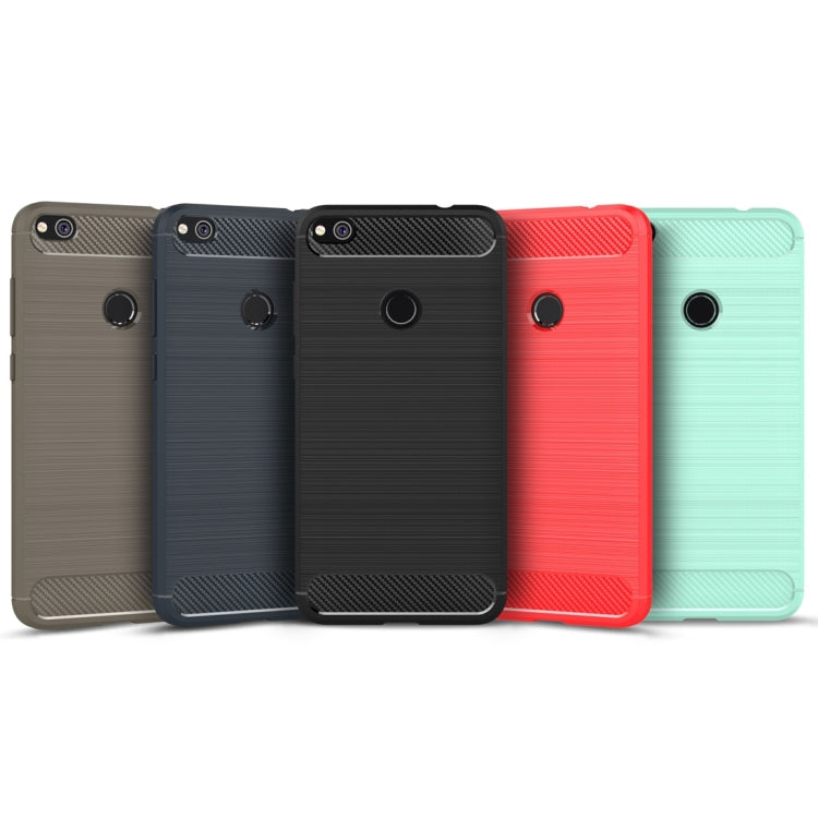 For Huawei P8 Lite (2017) Brushed Carbon Fiber Texture Shockproof TPU Protective Case(Dark Blue) - Huawei Cases by PMC TechLife | Online Shopping South Africa | PMC TechLife | Buy Now Pay Later Mobicred