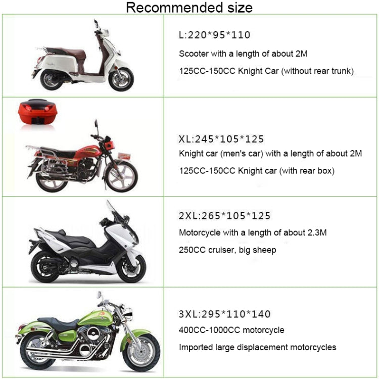 210D Oxford Cloth Motorcycle Electric Car Rainproof Dust-proof Cover, Size: XXXL (Black Silver)