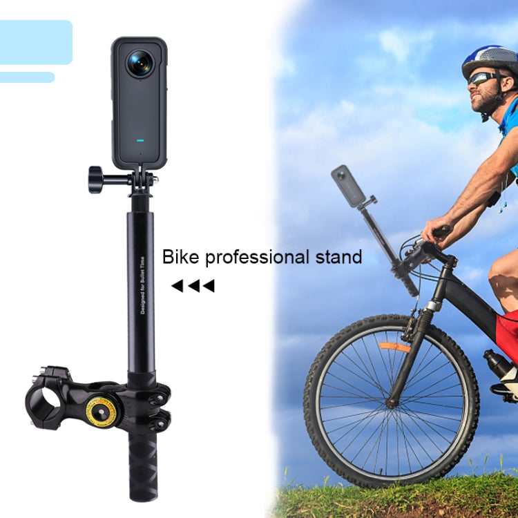 Motorcycle Bicycle Handlebar Fixture Mount Camera Bracket Adapter with Monopod Stand(Black) - Holder by PMC TechLife | Online Shopping South Africa | PMC TechLife | Buy Now Pay Later Mobicred