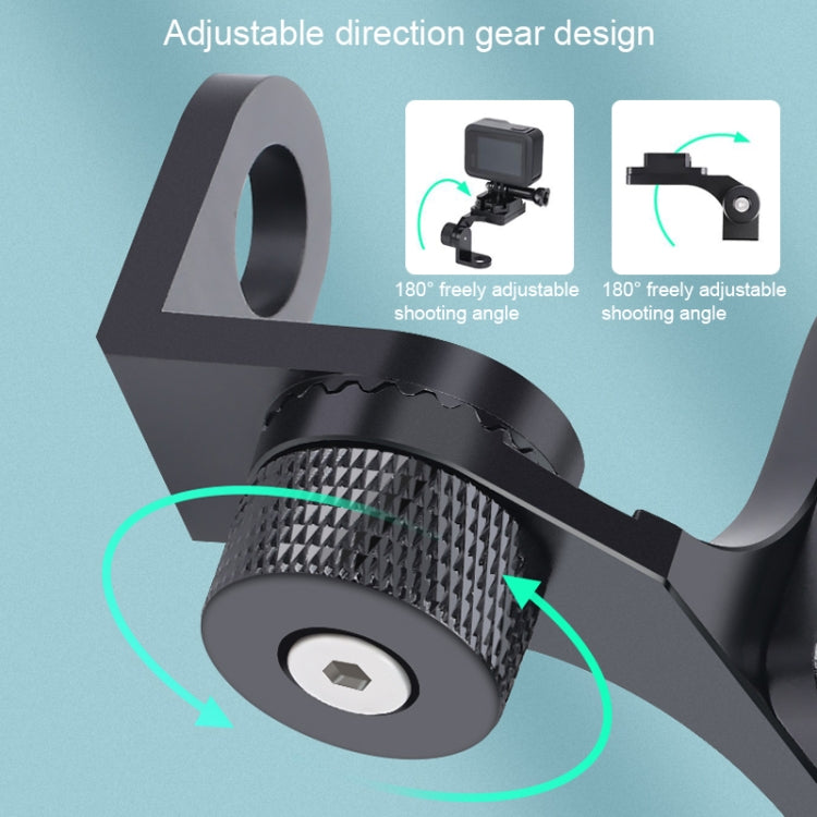 RUIGPRO Motorcycle Handlebar Alloy Phone Bracket for GoPro, Insta360, DJI and Other Action Cameras(Cyan)