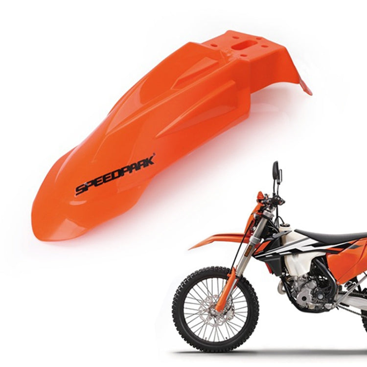 Speedpark Motorcycle Modified Front Wheel Fender Dustproof Splash Flaps Mudguards for Yamaha / Suzuki / KTM (Orange)