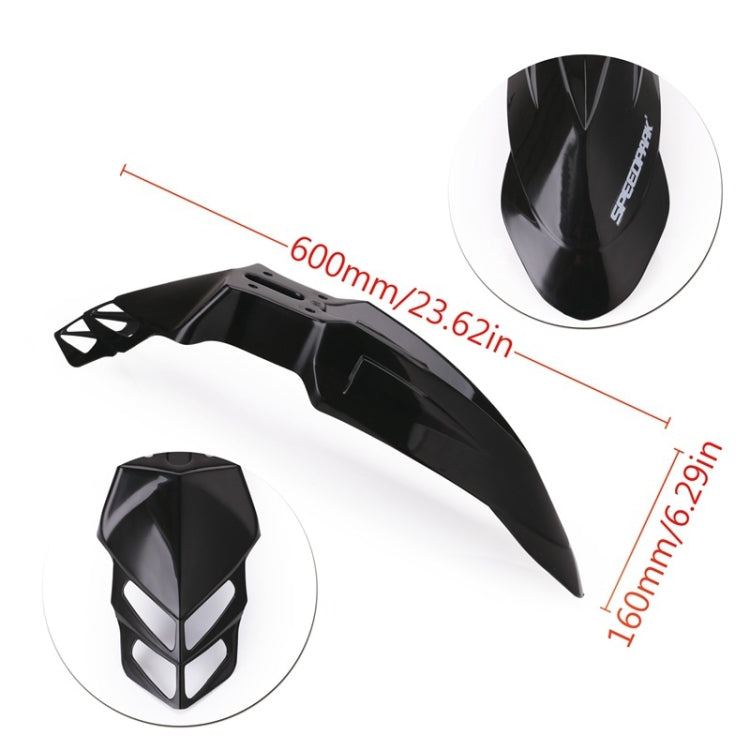 Speedpark Motorcycle Modified Front Wheel Fender Dustproof Splash Flaps Mudguards for Yamaha / Suzuki / KTM (Orange)