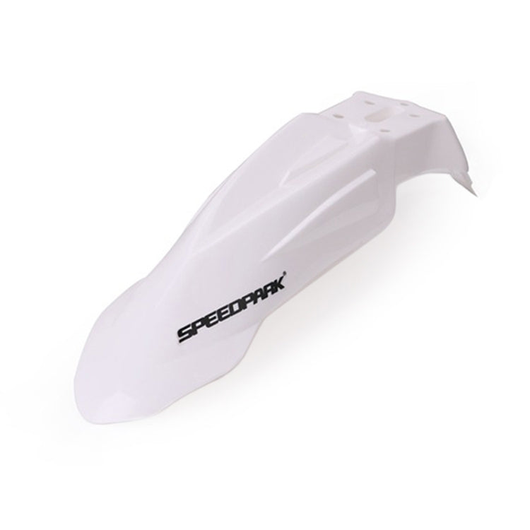 Speedpark Motorcycle Modified Front Wheel Fender Dustproof Splash Flaps Mudguards for Yamaha / Suzuki / KTM (White)