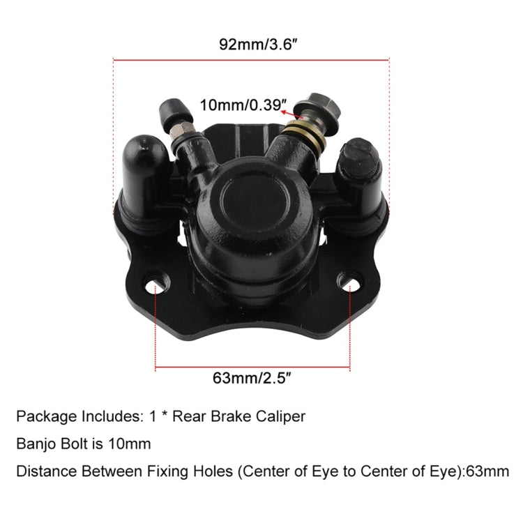 Right Side Modified Rear Brake Caliper for Motocycle / 50CC 70CC 90CC 110CC 125CC 150CC ATV Quad / Taotao Roketa (Black) - Motorbike Brakes by PMC TechLife | Online Shopping South Africa | PMC TechLife | Buy Now Pay Later Mobicred