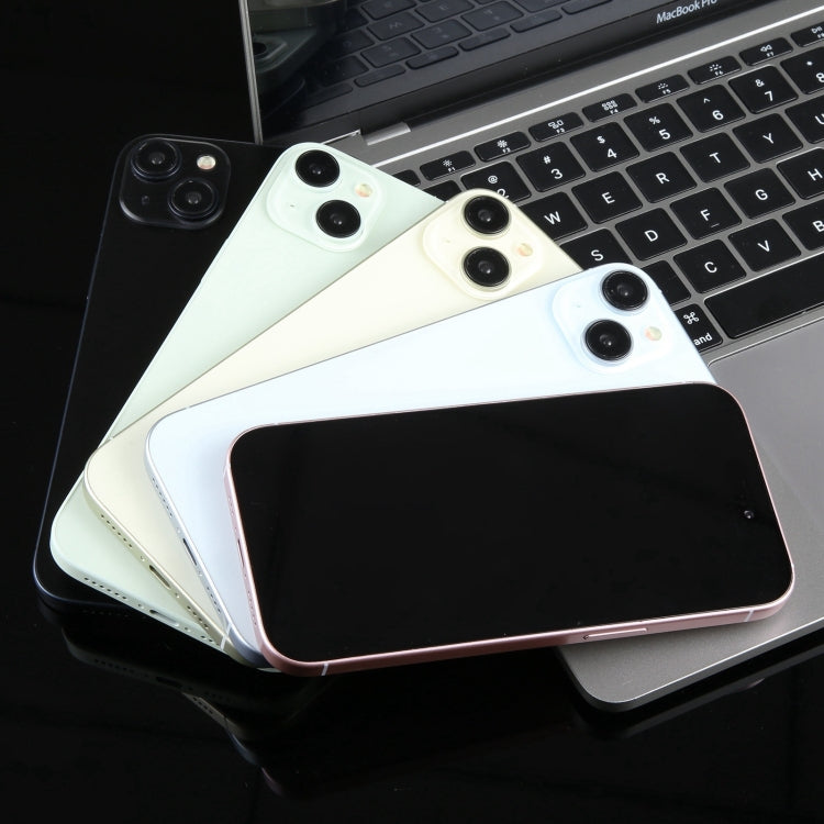 For iPhone 15 Black Screen Non-Working Fake Dummy Display Model (Yellow)