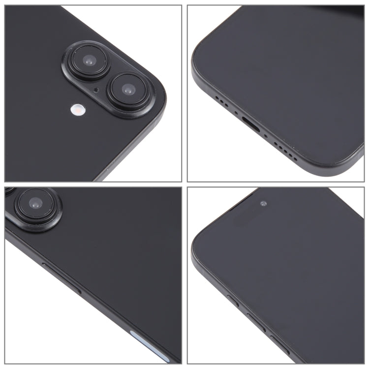 For iPhone 16 Black Screen Non-Working Fake Dummy Display Model (Black)