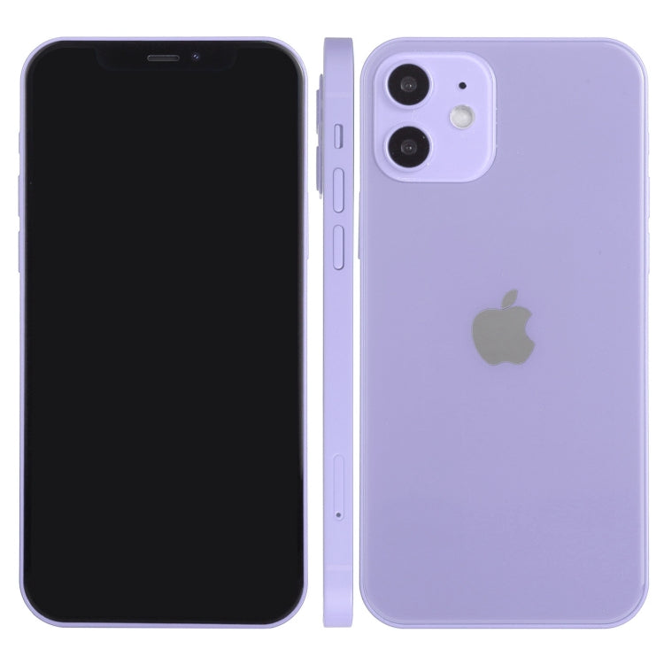 For iPhone 12 Black Screen Non-Working Fake Dummy Display Model, Light Version(Purple)
