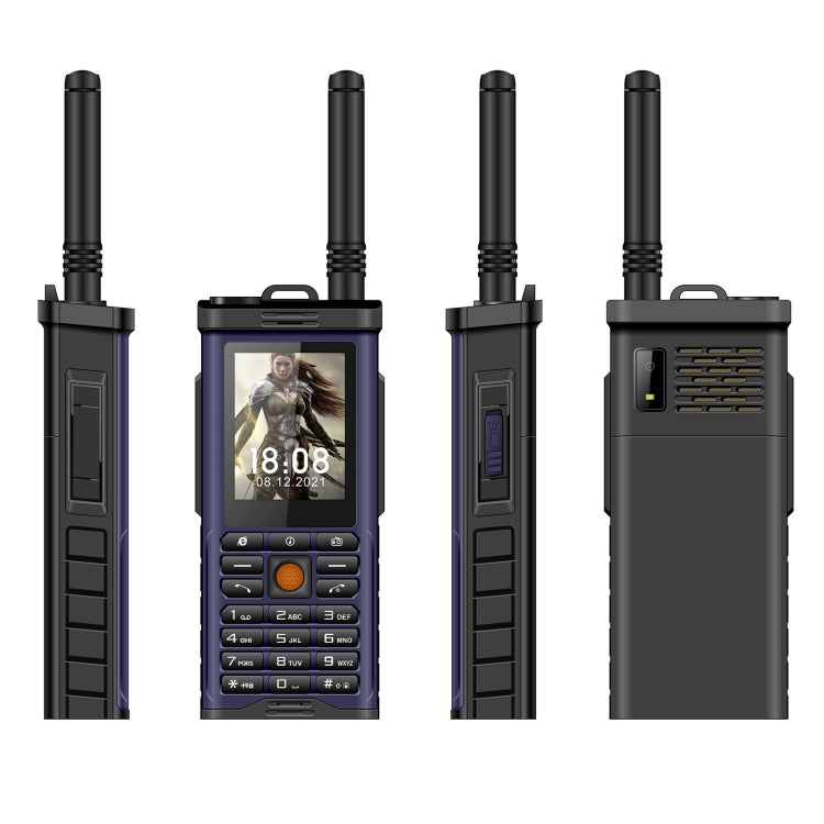 S-G8800 Triple Proofing Elder Phone, Water-resistant Shockproof Dustproof, 2400mAh Battery, 2.2 inch, 21 Keys, LED Flashlight, FM, Quad SIM, with Antenna(Blue)