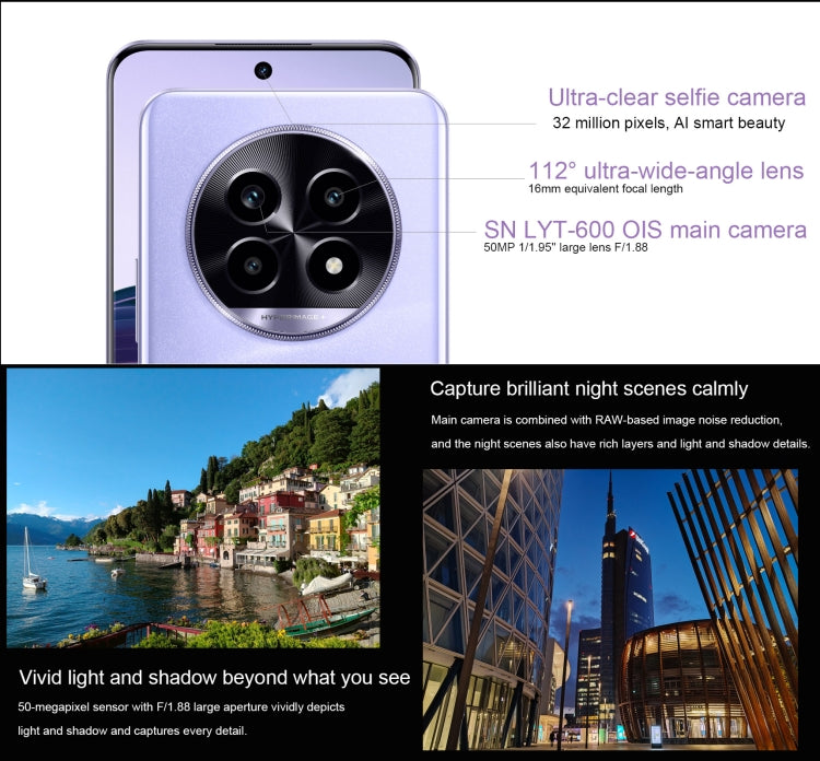 Realme 13 Pro Extreme Edition, 12GB+256GB, Screen Fingerprint Identification, 6.7 inch Realme UI 5.0 Snapdragon 7s Gen 2 Octa Core, NFC, Network: 5G (Purple) - free shipping - PMC Jewellery - Order now!