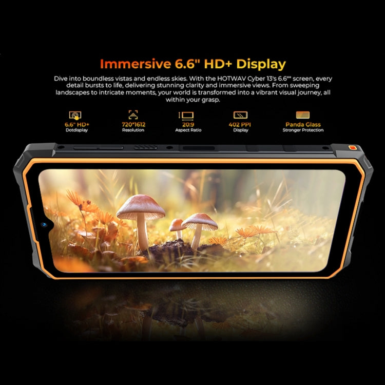 HOTWAV CYBER 13, IP68/IP69K Rugged Phone, 8GB+128GB, 10800mAh, 6.6 inch Android 14.0 Unisoc T606 Octa Core, Network: 4G, NFC, OTG (Black) - free shipping - PMC Jewellery - Order now!