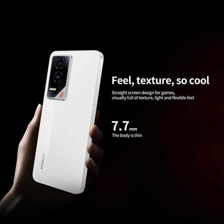 Honor GT, 12GB+512GB, In-screen Fingerprint, 6.7 inch MagicOS 9.0 Android 15.0 Snapdragon 8 Gen 3 Octa Core, Network: 5G, OTG, NFC (White)