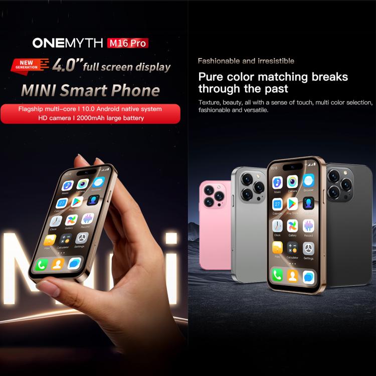 SOYES ONEMYTH M16 Pro, 2GB+16GB, 4.0 inch Android 10.0 MTK6580 Quad Core, Network: 3G, Dual SIM (Pink)